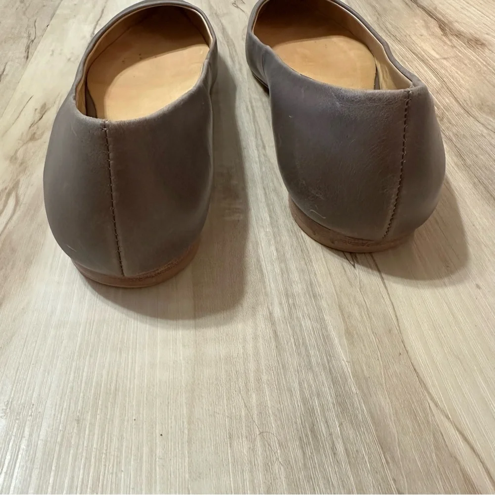 Nisolo Dove Grey Ava Ballerina‎ Leather Flat Size 8 - Picture 5 of 9